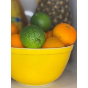 Vintage Bright Yellow Pyrex Mixing Bowl 402 Yellow 1 1/2 QT.